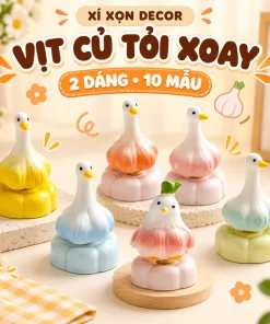 Tượng vịt xoay mini bằng gốm sứ